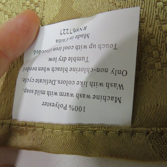 Vintage Gold Jacquard Fabric(4) Dinner Napkins 16.5x16.5" - Picture 4 of 8